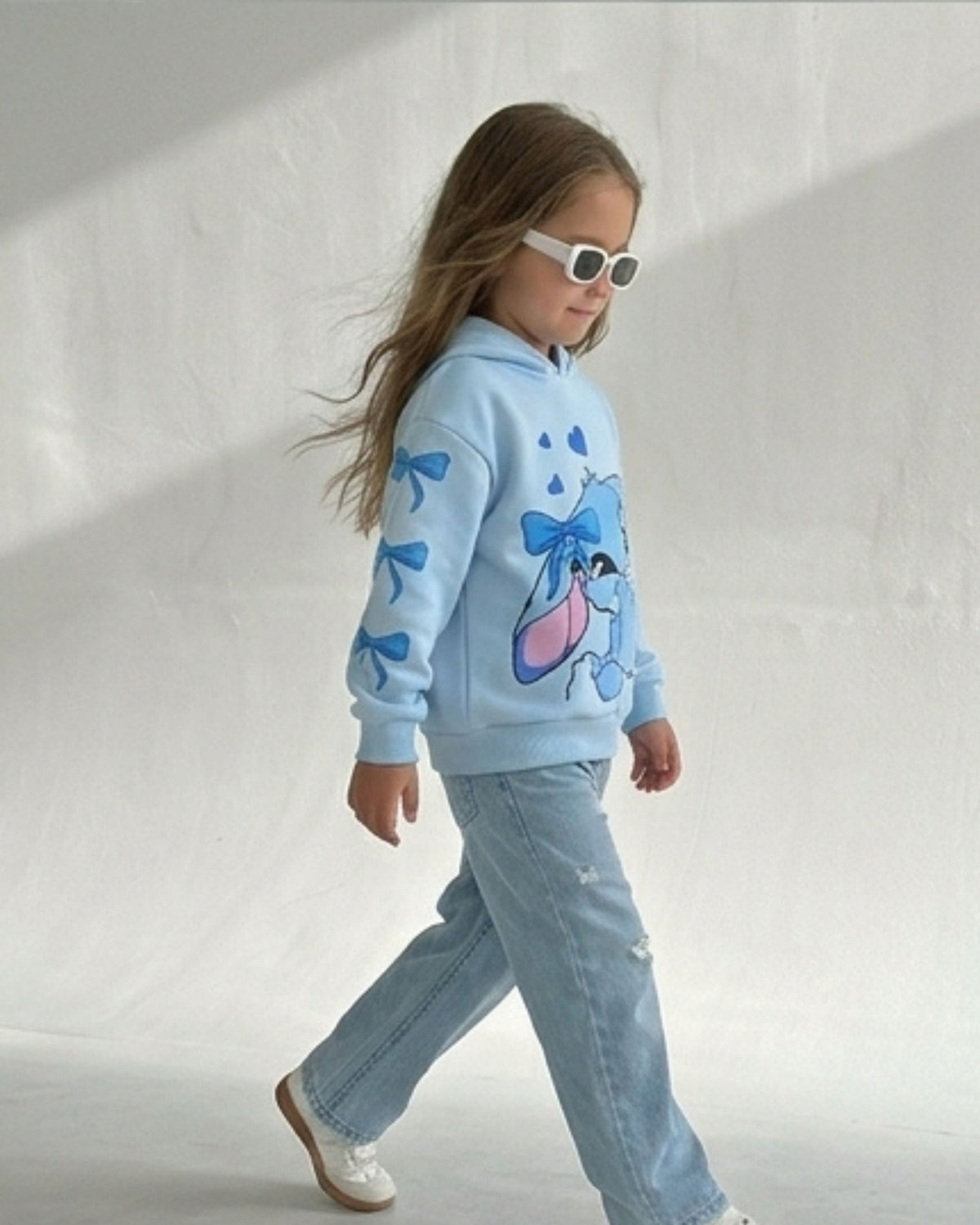 Sky Blue Girls Hoodie