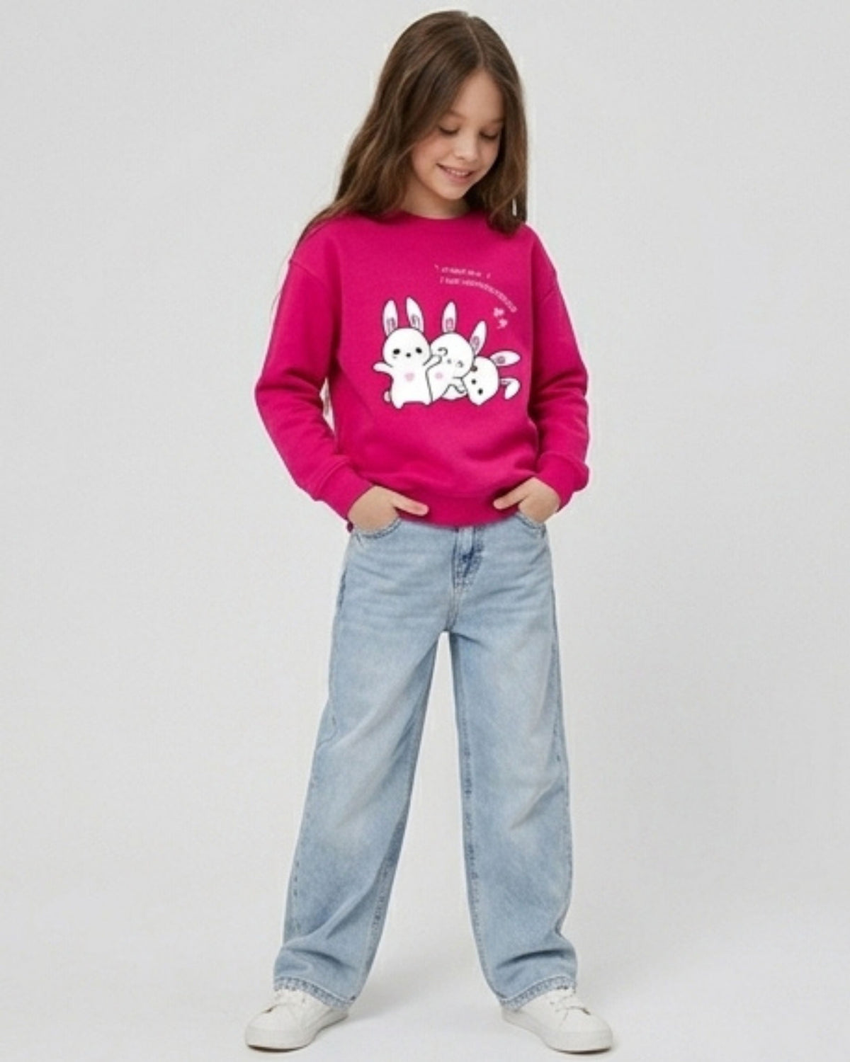 Hot Pink Girls Sweatshirt