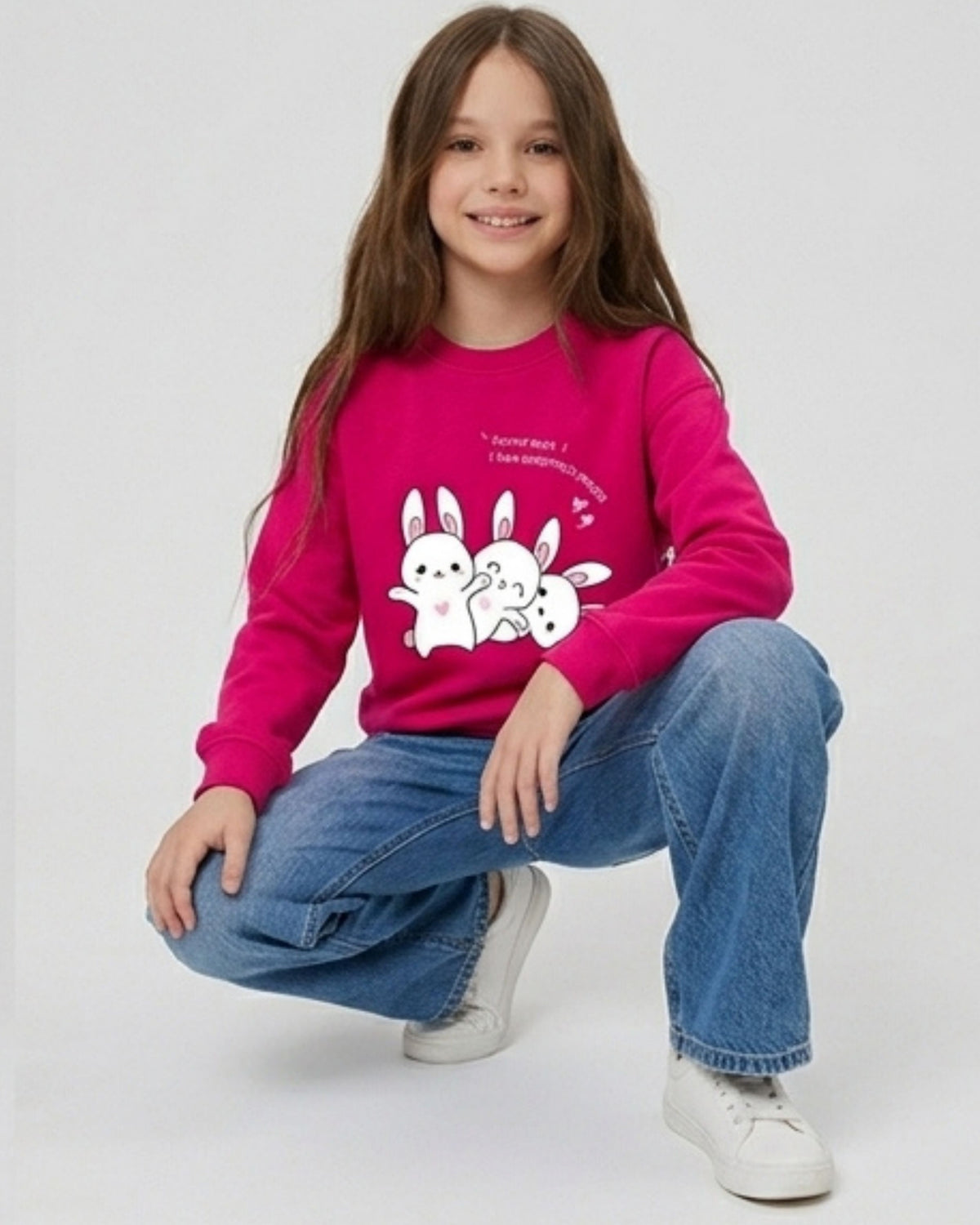 Hot Pink Girls Sweatshirt