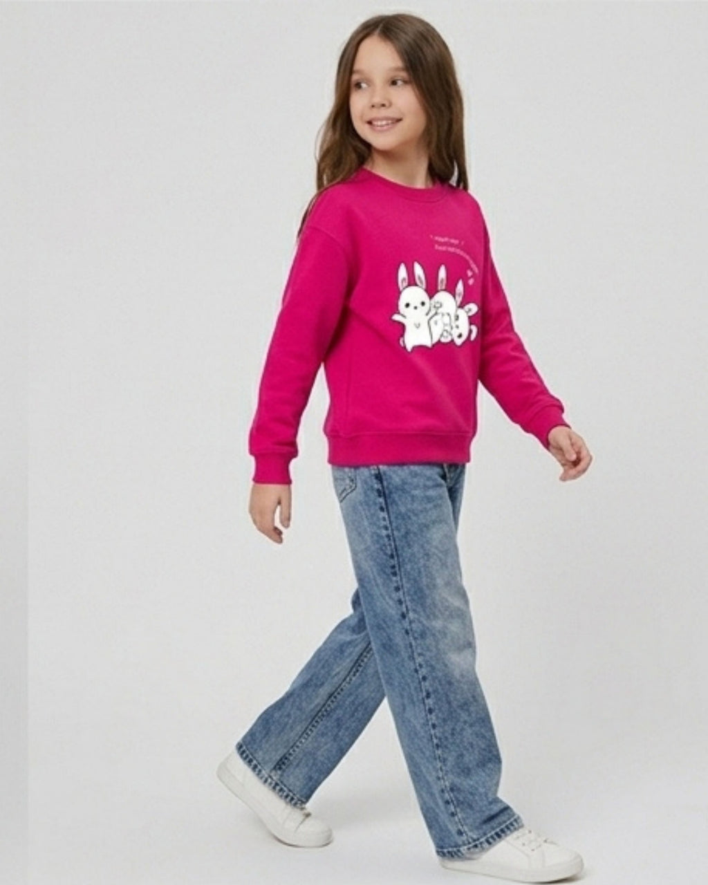 Hot Pink Girls Sweatshirt