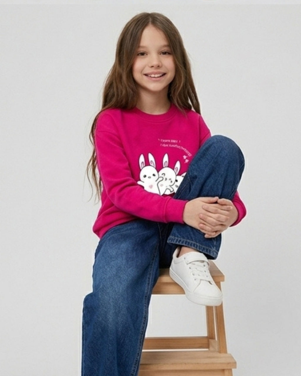 Hot Pink Girls Sweatshirt