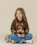 Borwn Bear Girls Hoodie