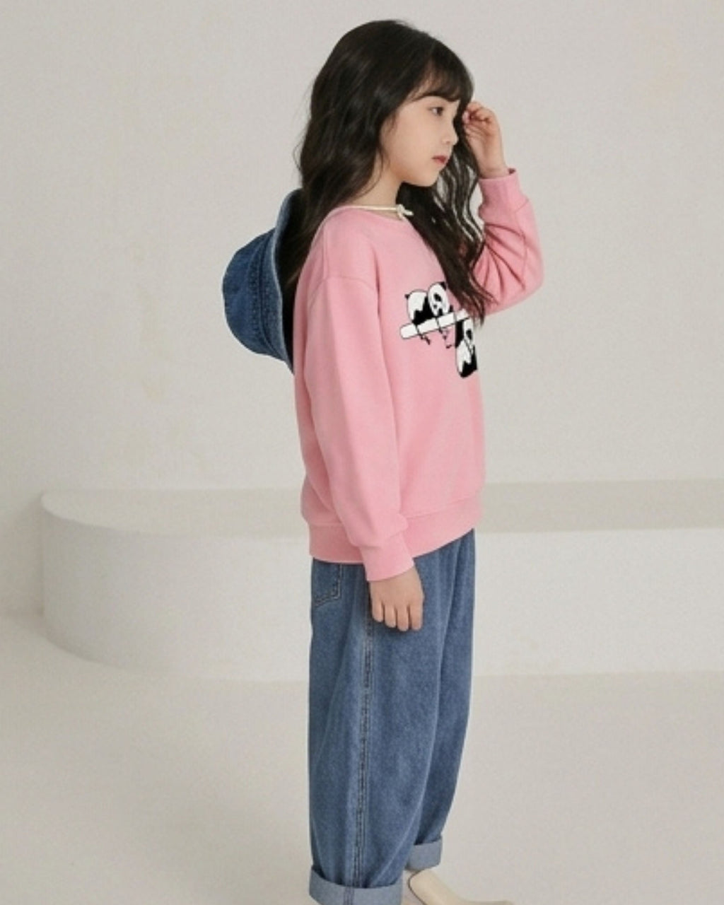 Pink Panda Girls Sweatshirt