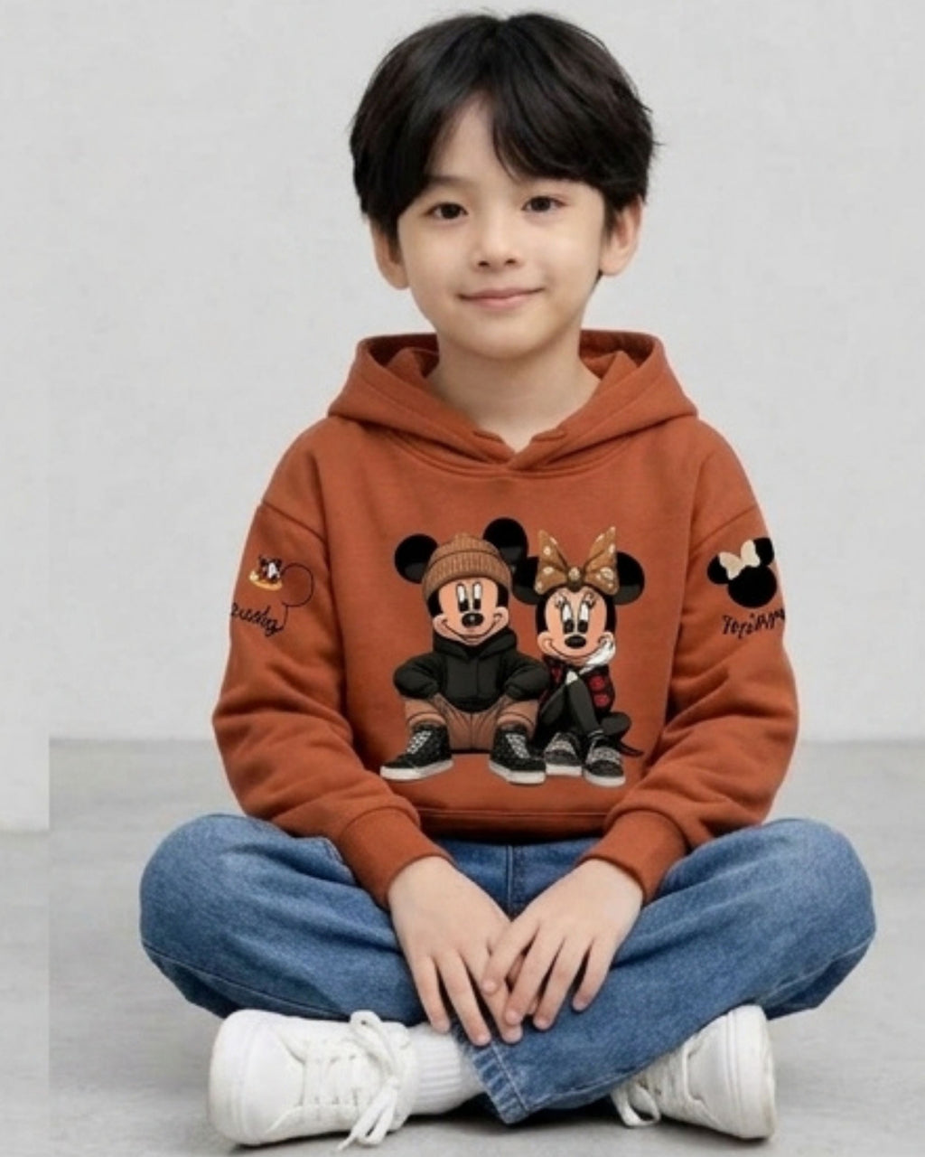 Mickey Mouse Brown Boys Hoodie