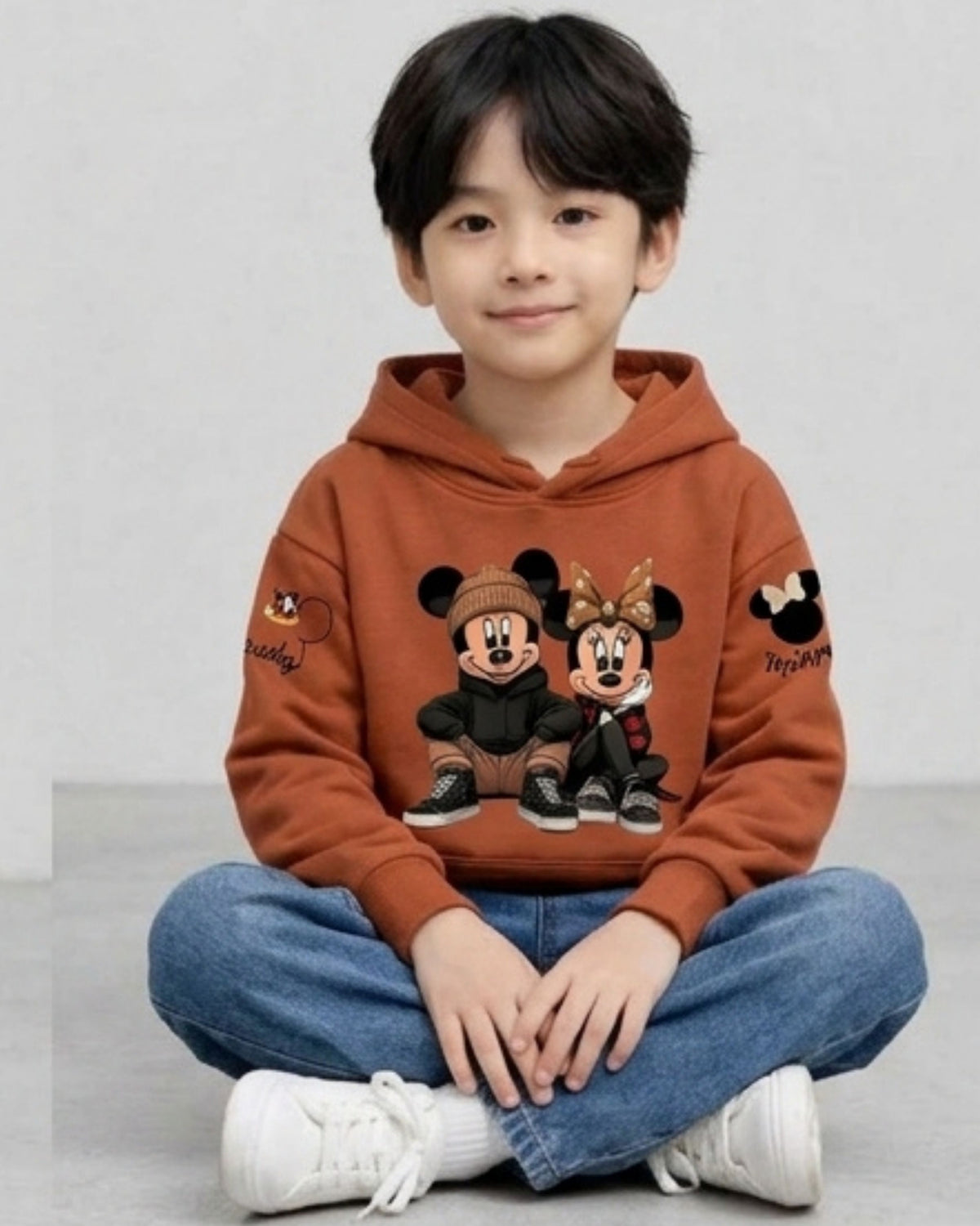 Mickey Mouse Brown Boys Hoodie