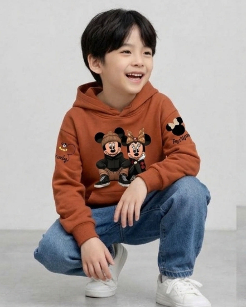 Mickey Mouse Brown Boys Hoodie
