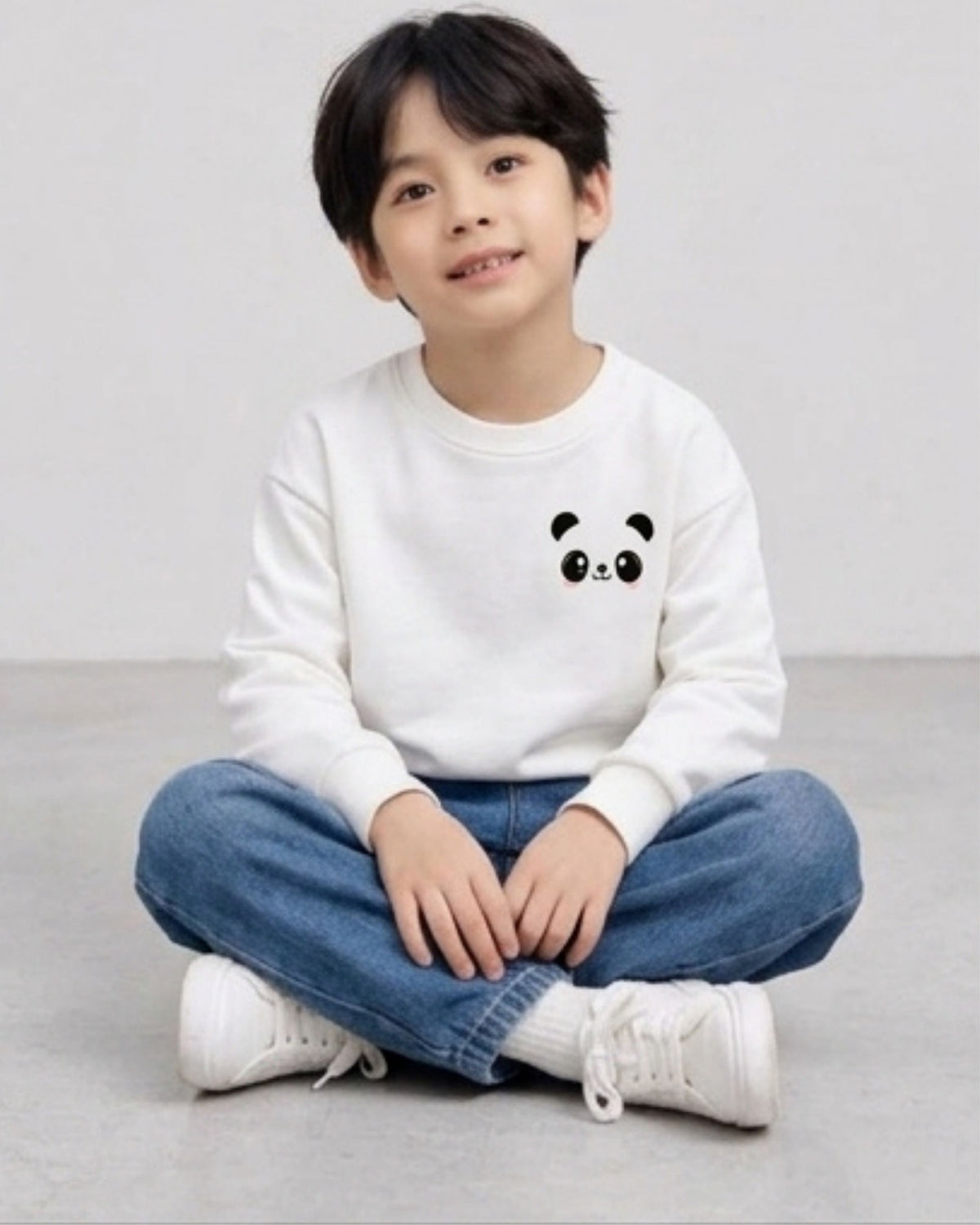 Panda White Kids Sweatshirt