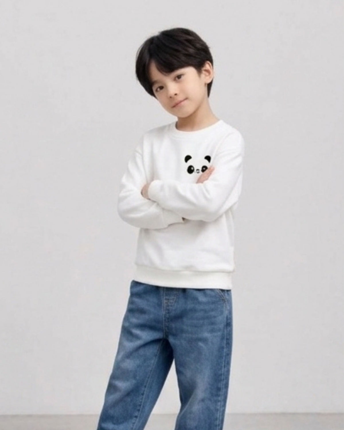 Panda White Kids Sweatshirt